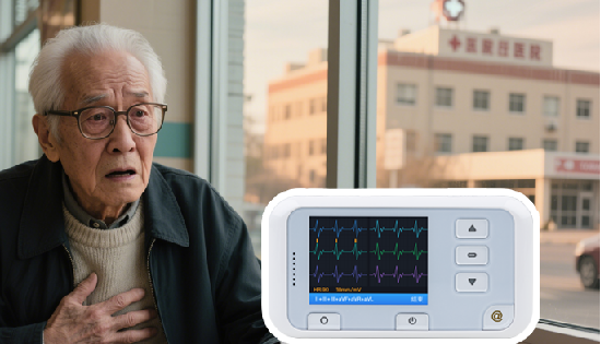 70 岁大爷突发心梗征兆，乐普心安宝实时监护预警 助力“隔空”救命~